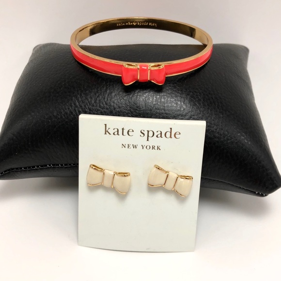 kate spade Jewelry - Kate Spade “Take A Bow” Earrings and Bracelet